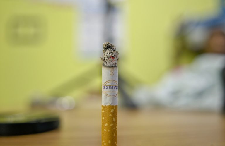 Home burning-cigarette