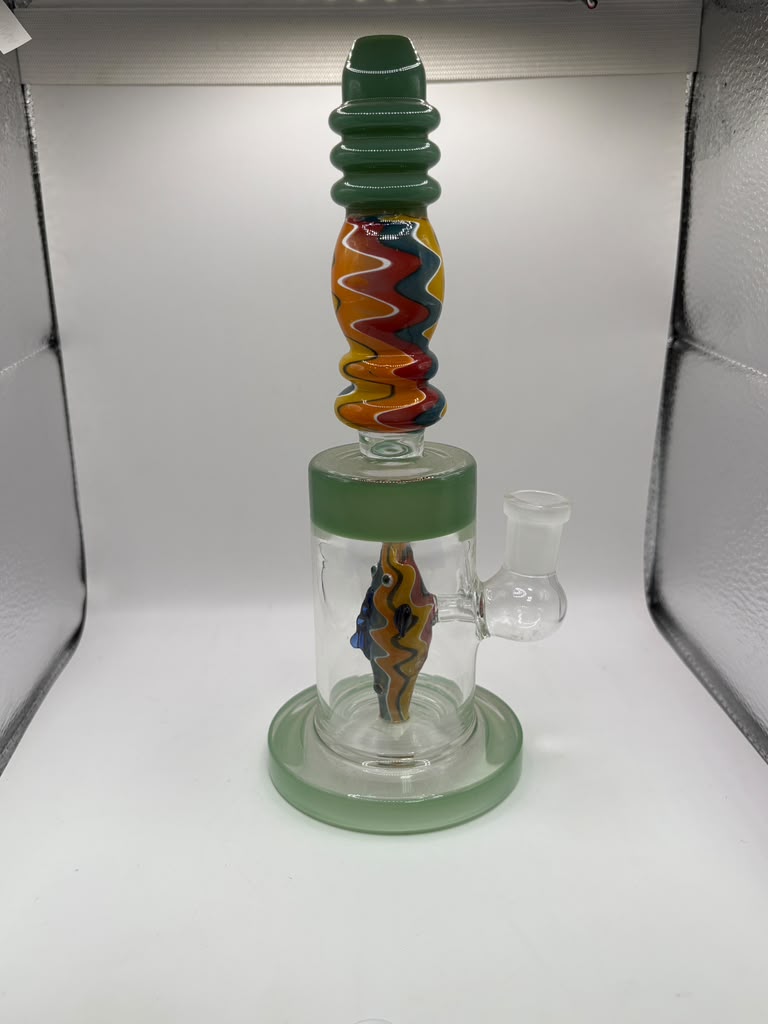 Colorful glass water pipe available at Ape Vape in Las Vegas.